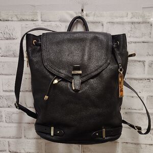 Vince Camuto Black Leather Backpack